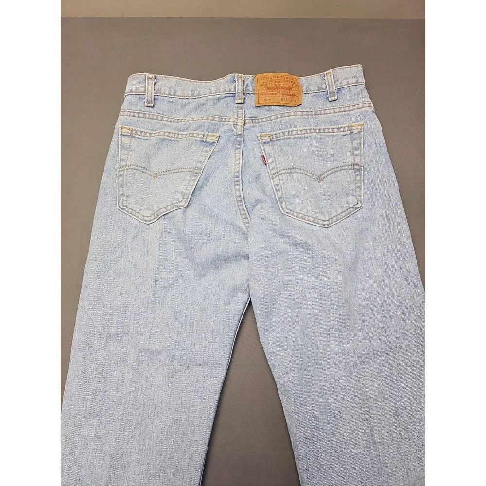 Levi's 505 Mens Jeans 34x32 (33x32) Straight Leg  Light Wash